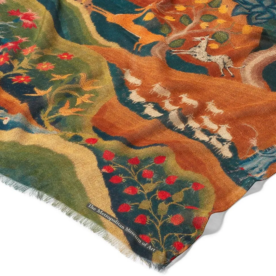 Scarves & Wraps*The Met Store American Folk Art Landscape Oblong Scarf