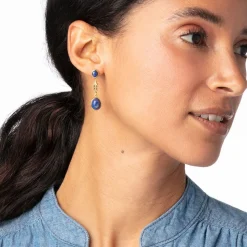 Earrings*The Met Store Ancient Gems Triple-Drop Lapis Earrings