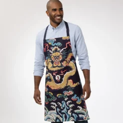 Tableware*The Met Store Chinese Dragon Rank Badge Apron and Tea Towel Set