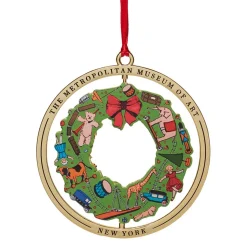 Ornaments*The Met Store December Wreath Spinning Ornament