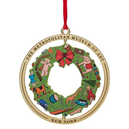 Ornaments*The Met Store December Wreath Spinning Ornament