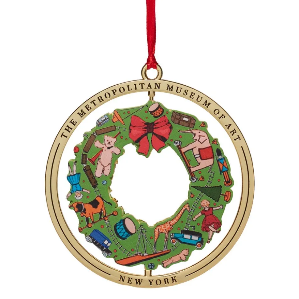 Ornaments*The Met Store December Wreath Spinning Ornament