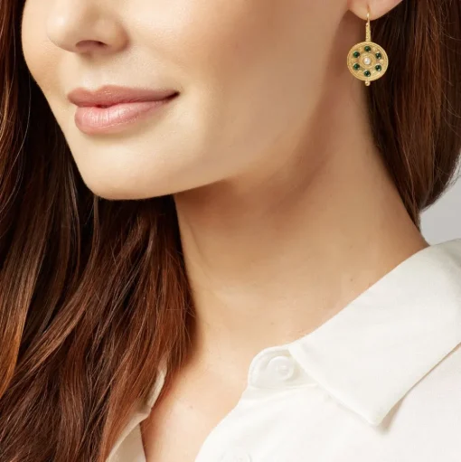 Earrings*The Met Store Embellished Disc Drop Earrings