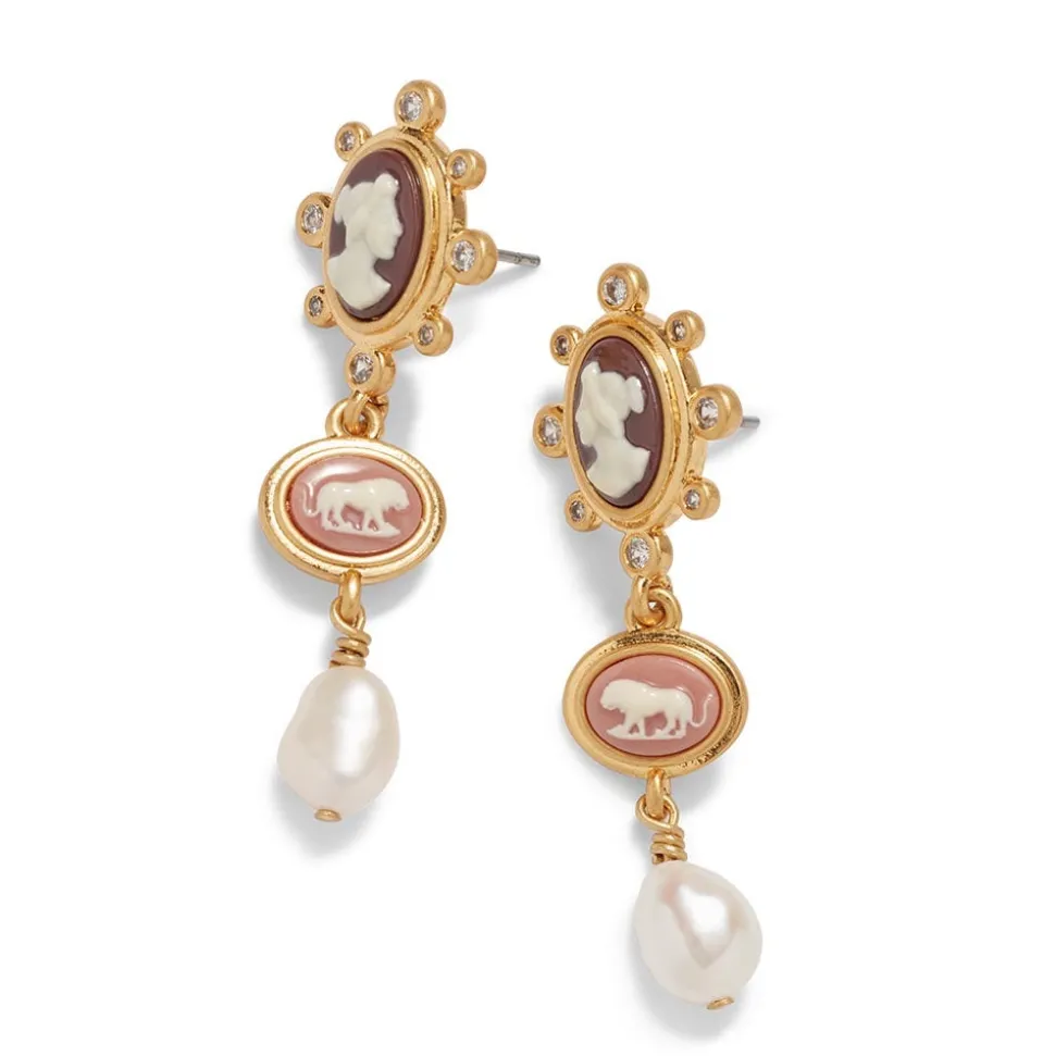 Jewelry Sets*The Met Store European Cameo Charm Necklace and Drop Earrings Set