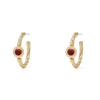 Earrings*The Met Store Garnet Cabochon Twisted Hoop Earrings