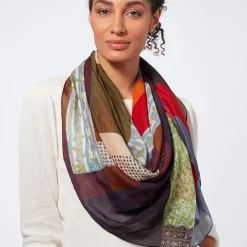 Scarves & Wraps*The Met Store Gee's Bend Pettway Quilt Design Oblong Silk Scarf