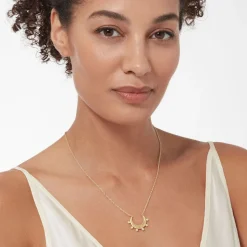 Necklaces*The Met Store Hammered Crescent Pearl Pendant Necklace