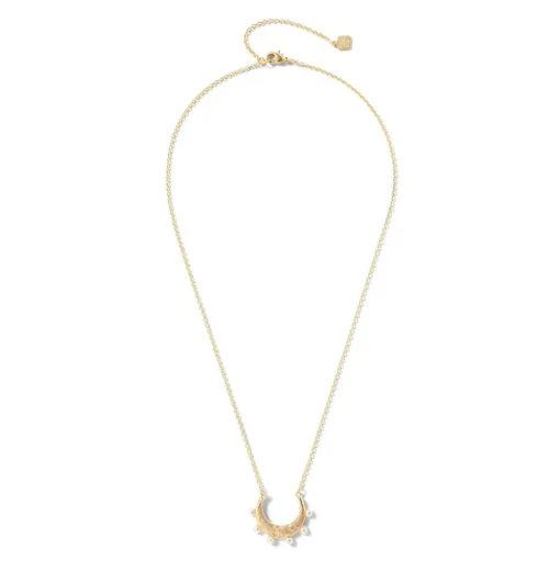 Necklaces*The Met Store Hammered Crescent Pearl Pendant Necklace