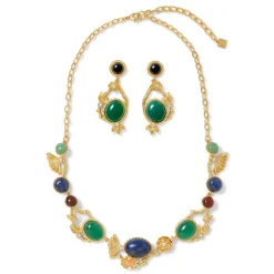 Jewelry Sets*The Met Store Japanese Imari Collar Necklace and Linear Drop Earrings Set