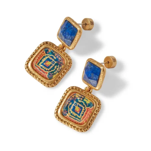 Earrings*The Met Store Kashan Carpet Square Drop Earrings