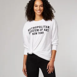 Clothing*The Met Store Met Campus Long-Sleeve Tee White