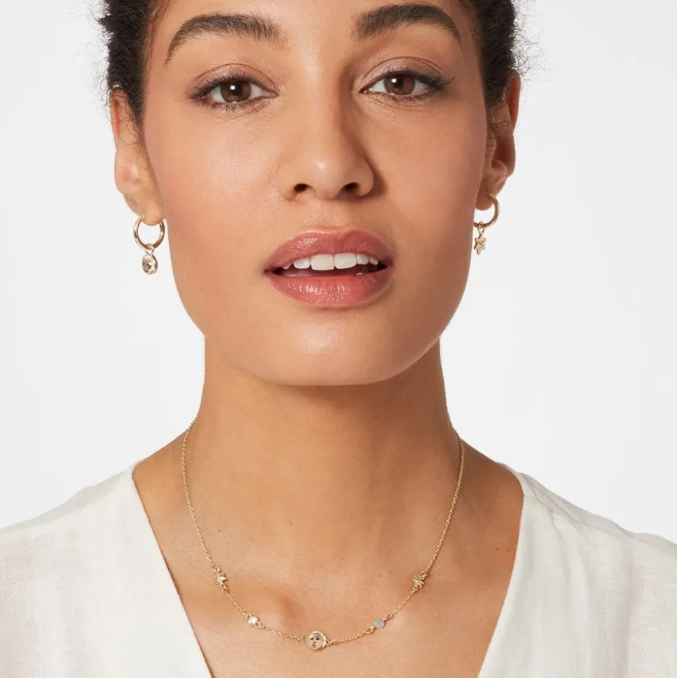 Earrings*The Met Store Moon and Star Hoop Earrings