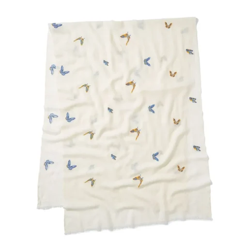 Scarves & Wraps*The Met Store Qing Embroidered Butterflies Oblong Scarf