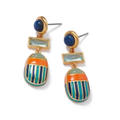 Earrings*The Met Store Royal Scarab Drop Earrings