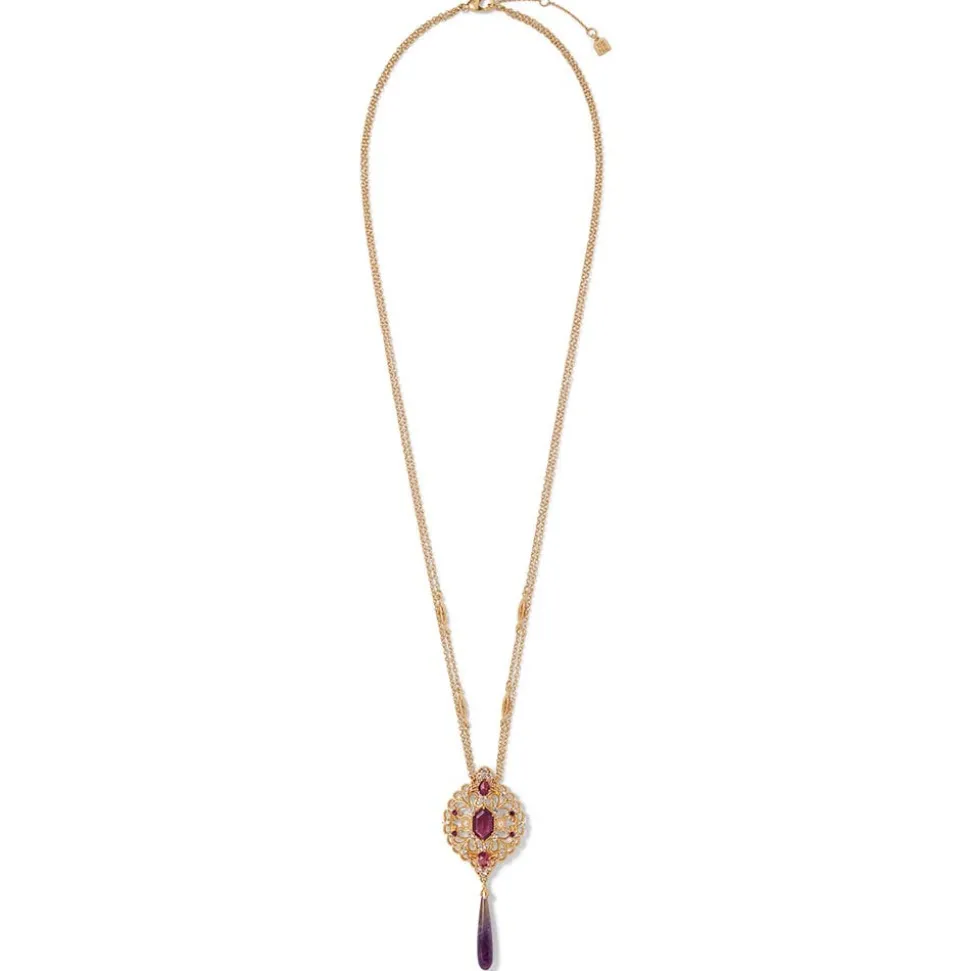 Jewelry Sets*The Met Store Turkish Amethyst Long Pendant Necklace and Statement Earrings Set