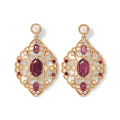 Jewelry Sets*The Met Store Turkish Amethyst Long Pendant Necklace and Statement Earrings Set