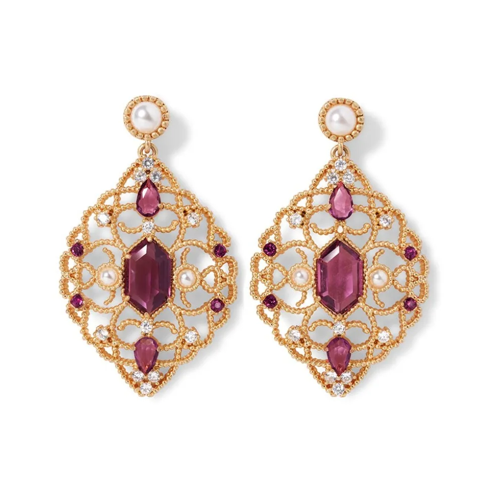 Jewelry Sets*The Met Store Turkish Amethyst Long Pendant Necklace and Statement Earrings Set