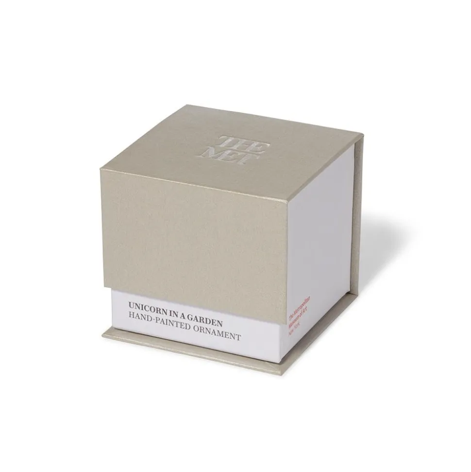 Ornaments*The Met Store Unicorn in a Garden Hand-Painted Glass Ornament