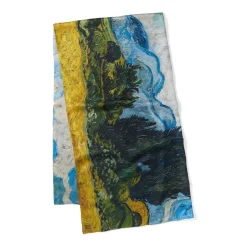 Scarves & Wraps*The Met Store Van Gogh Wheat Field with Cypresses Oversize Oblong Silk Scarf