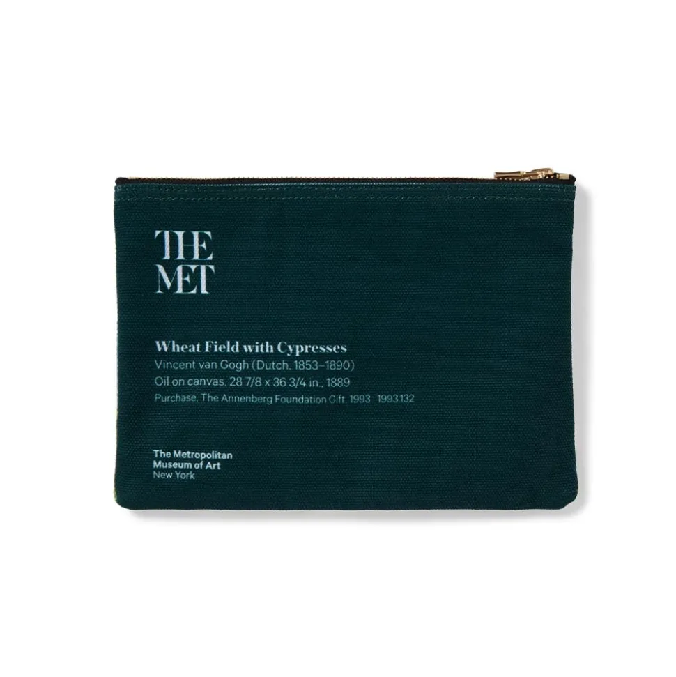 Bags*The Met Store Van Gogh Wheat Field with Cypresses Zip Pouch
