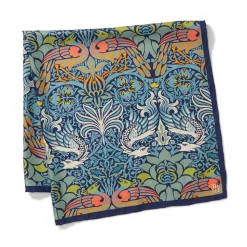 Scarves & Wraps*The Met Store William Morris Peacock and Dragon Square Silk Scarf