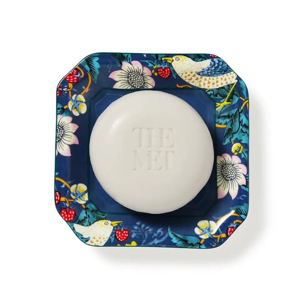 Decorative Accents*The Met Store William Morris Strawberry Thief Scented Soap and Porcelain Dish Gift Set